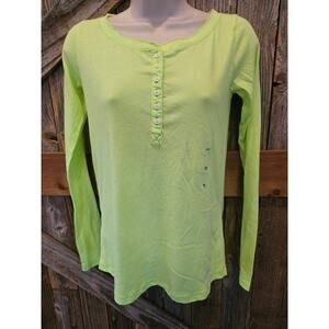 NWT A&F lightweight long sleeve 1/4 button up pullover 90s neon casual XS